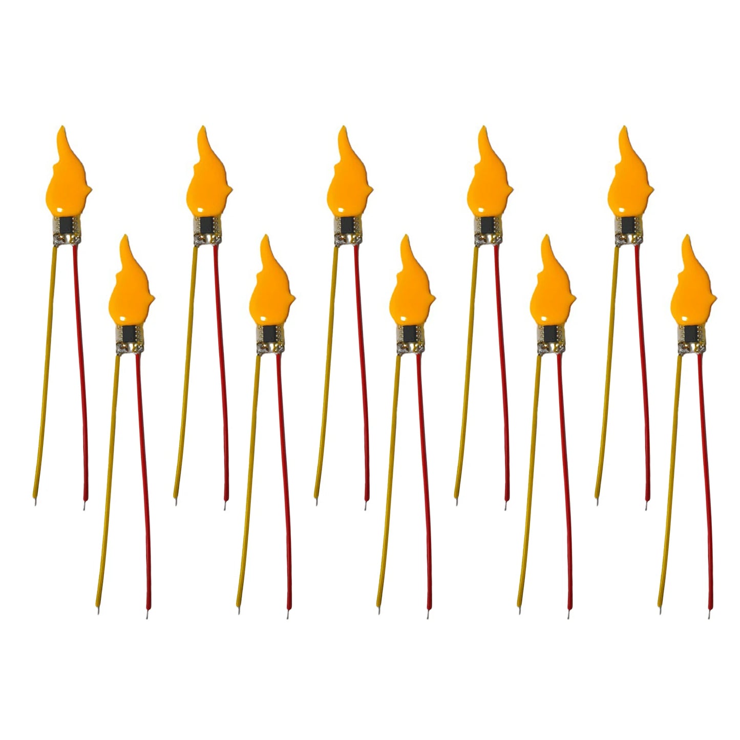 3/5/10PCS Flame Light Bulbs 2200K Diode 3V LED Flame Effect Light Bulb Flame LED Filament for Halloween Christmas Decor Peaceful Pleasures Health and Wellness 10Pcs
