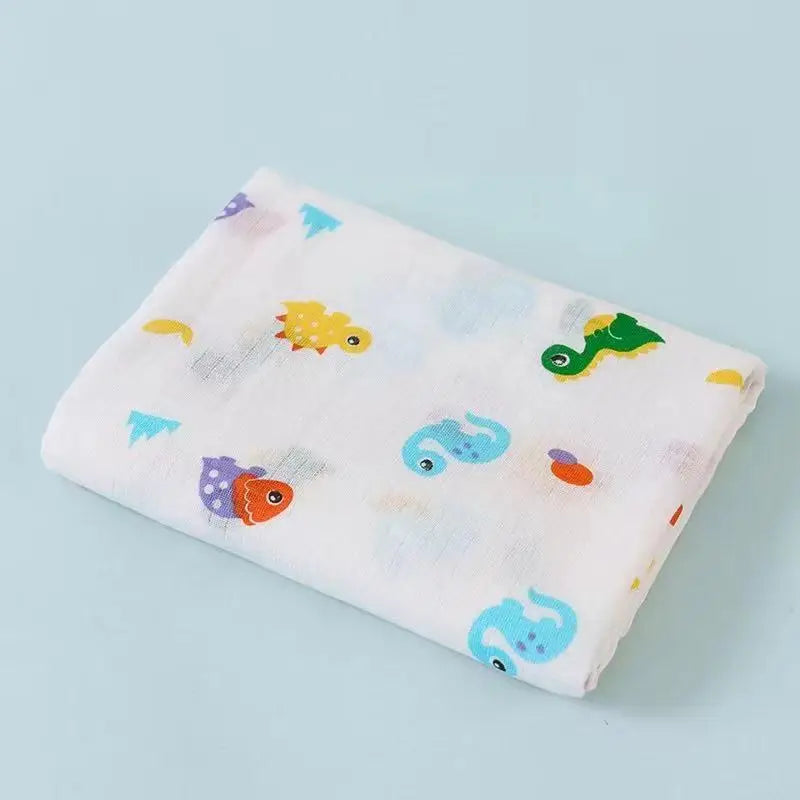 Baby Hooded Bath Towel Wrap – 100% Cotton Gauze 110cm