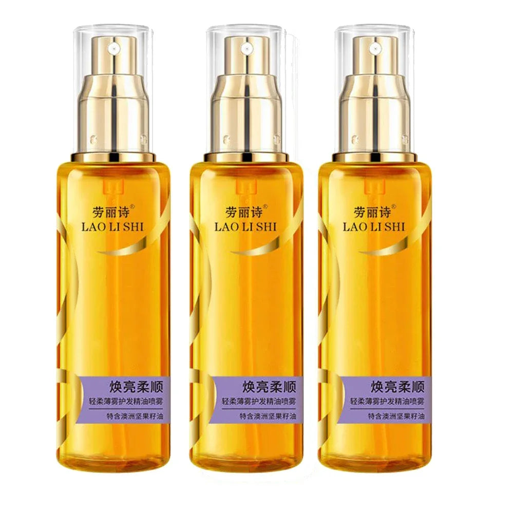 1/2/3PCS Shine Hair Serum for Dry Hair,Lightweight Hair Oil Hydrating Mist For Split Ends, Frizzy Hair & Flyaways,Hair Oil Spray Peaceful Pleasures Health and Wellness 3PCS