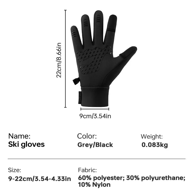 Winter Flip-Finger Touchscreen Gloves – Windproof & Waterproof
