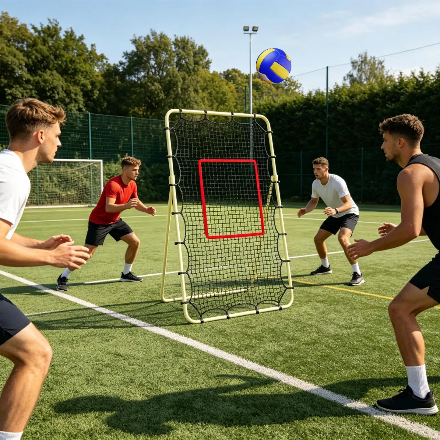 Volleyball Rebounder Net 7x4ft – Training Return Net & Target Volleyball Training Net Peaceful Pleasures Health and Wellness