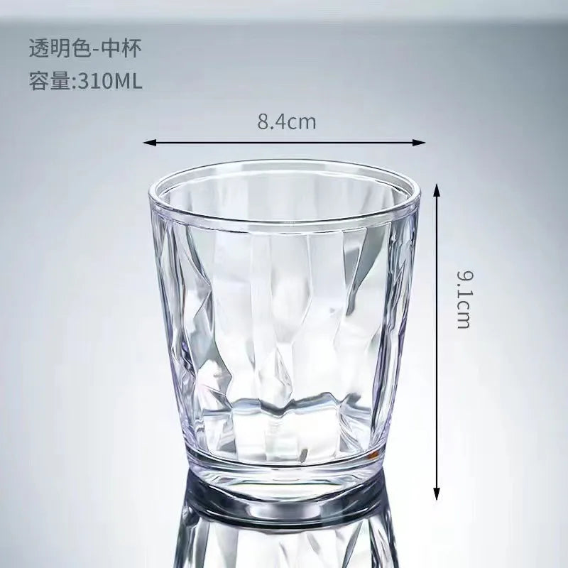1PC Acrylic AS water cup Household color plastic cup gargle beer cup Restaurant juice cup drop resistant reusable Peaceful Pleasures Health and Wellness 310ml 1 M