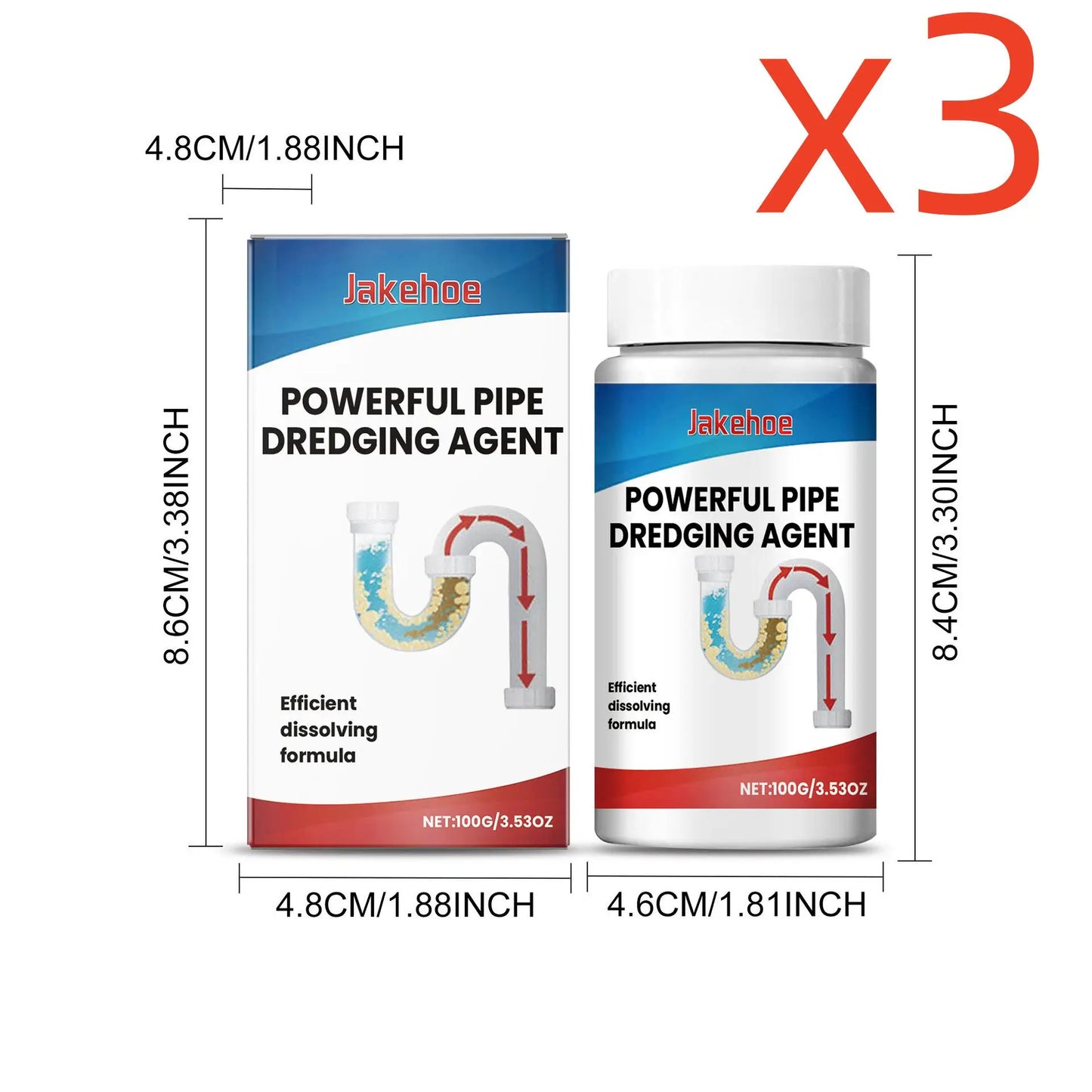 JAKEHOE Drain Dredging Agent – Pipe Unclogger & Cleaner 100g