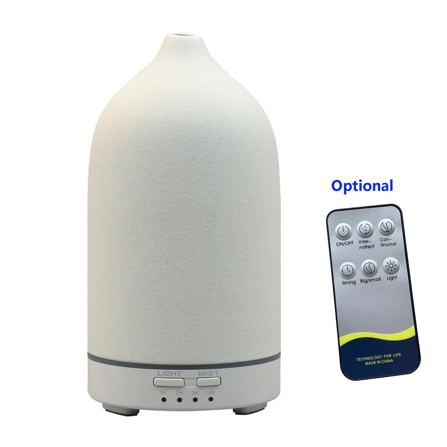 Ceramic Air Humidifier Aroma Diffuser Automatic Small Humidifier Hotel Air Fresh Essential Oil Diffuser Timing Colorful Lights Peaceful Pleasures Health and Wellness White Model A EU