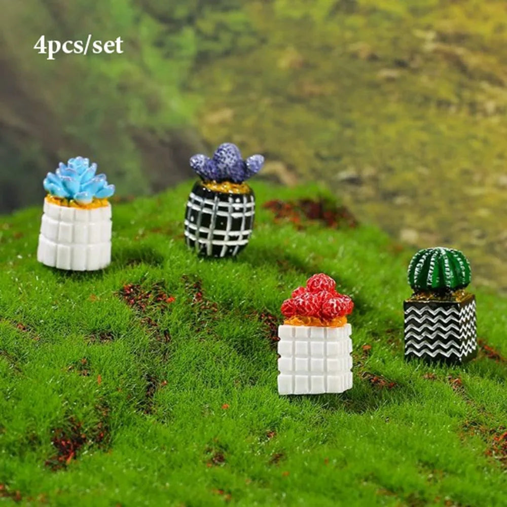 1:12 Dollhouse Miniature Potted Plants | Mini Bonsai & Pot Set