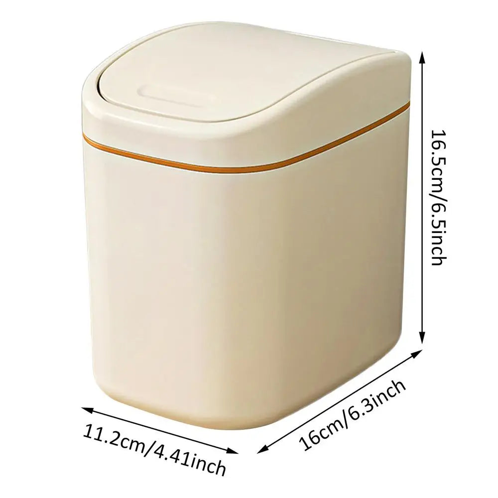 Mini Desktop Trash Can with Shake Lid – Desk & Office Bin