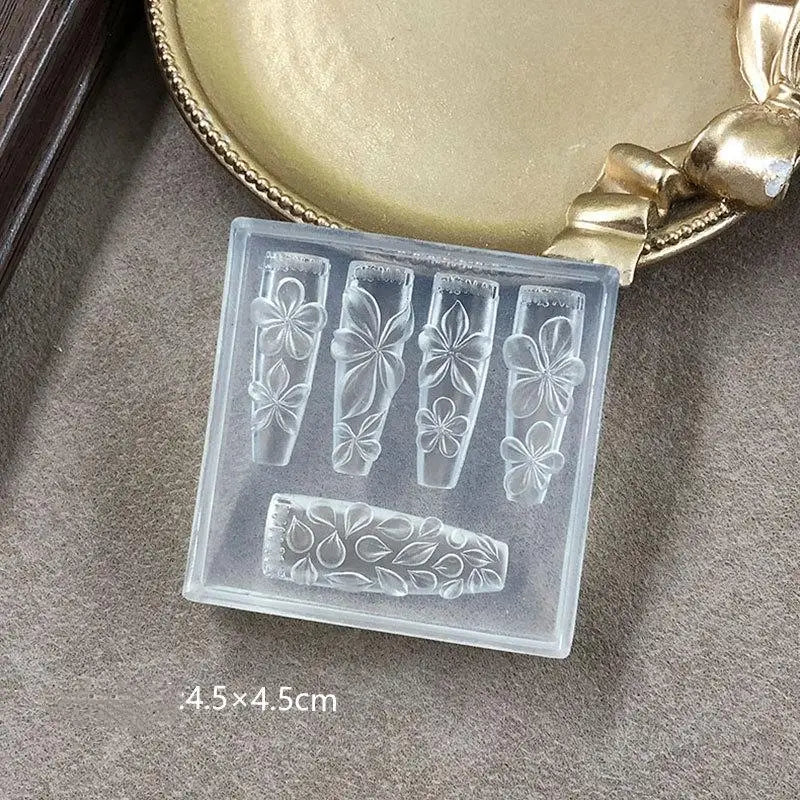 3D Flower Silicone Nail Art Mold – Reusable Petal DIY Template