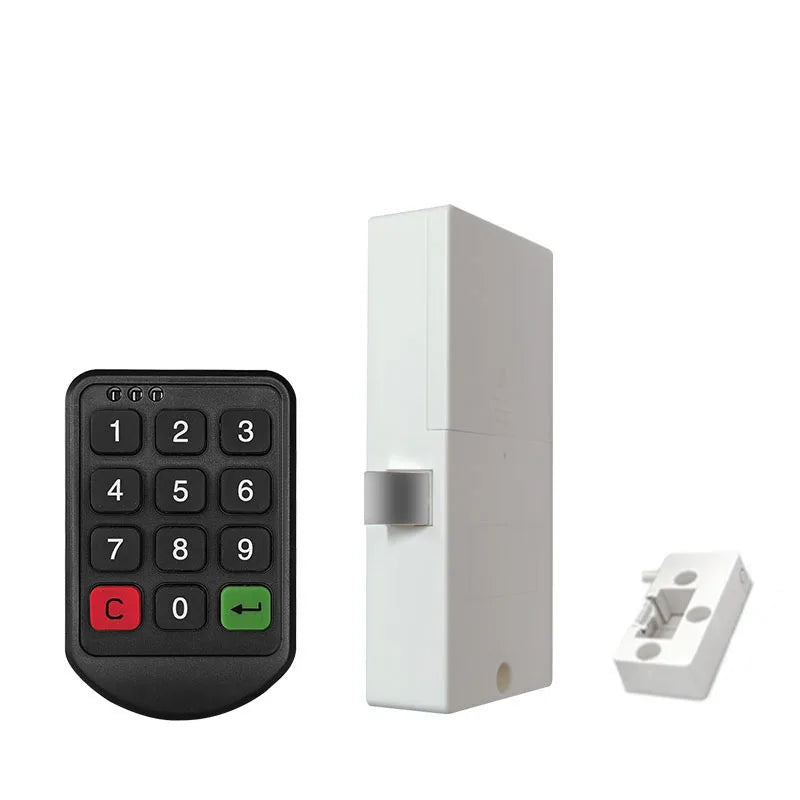 ABS Plastic Panel Digital Electronic Intelligent Password Keypad Number Cabinet Door Lock Digital Cabinet Door Lock Peaceful Pleasures Health and Wellness black