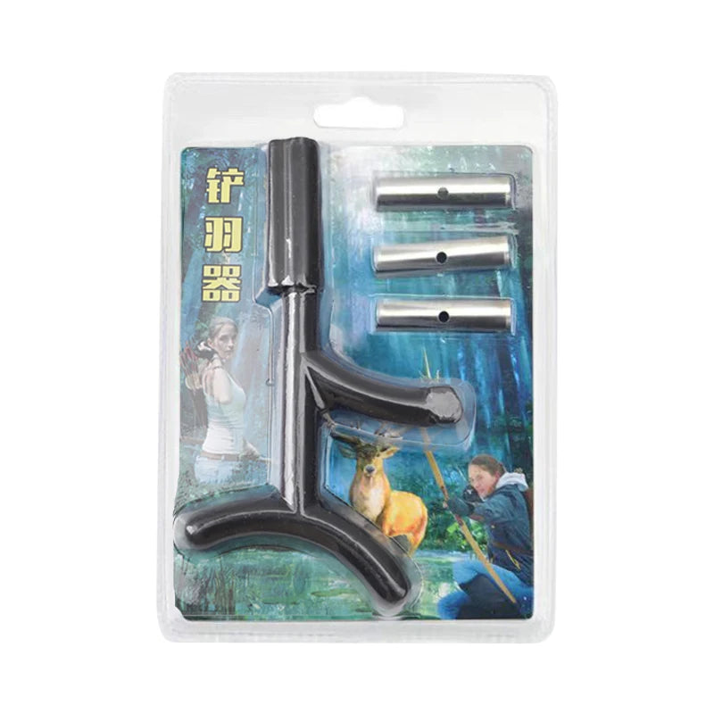 Arrow Feather Scraper Vanes Clean Remove Plume Tool Stripper