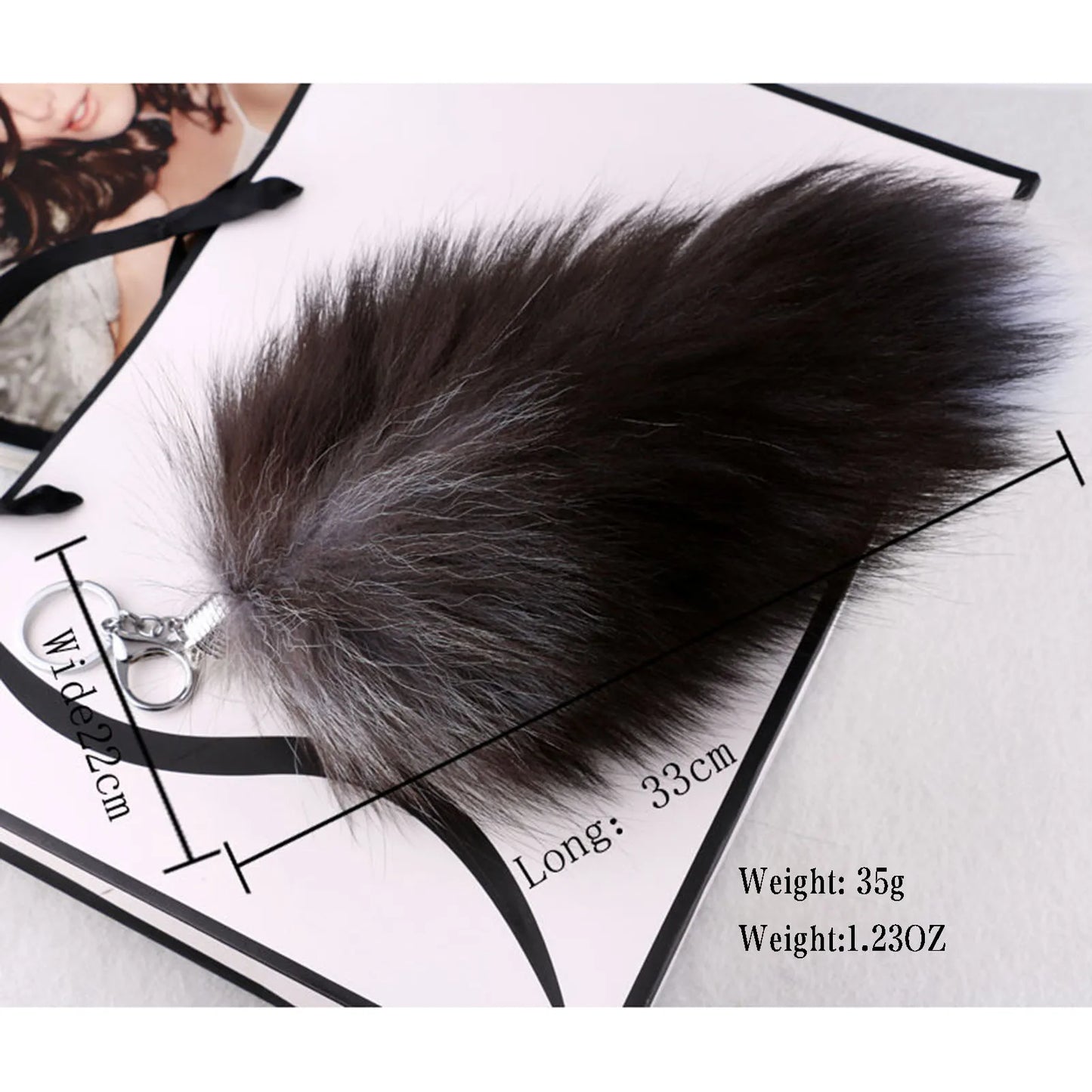 Fox Tail Pendant Car Keychain Unique Bag Ornaments Creative Accessories for Birthday Anniversary Gifts Peaceful Pleasures Health and Wellness