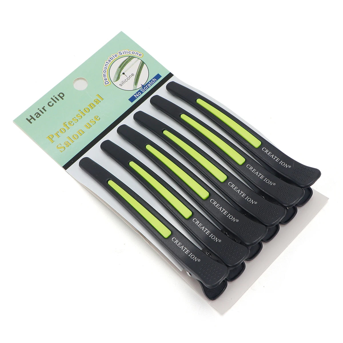 6pcs Hairdressing Traceless Hair Clips Makeup Seamless Clip Barber Haircutting Fixed Tools Salon Styling Hair Barrettes Supplies Peaceful Pleasures Health and Wellness black-green