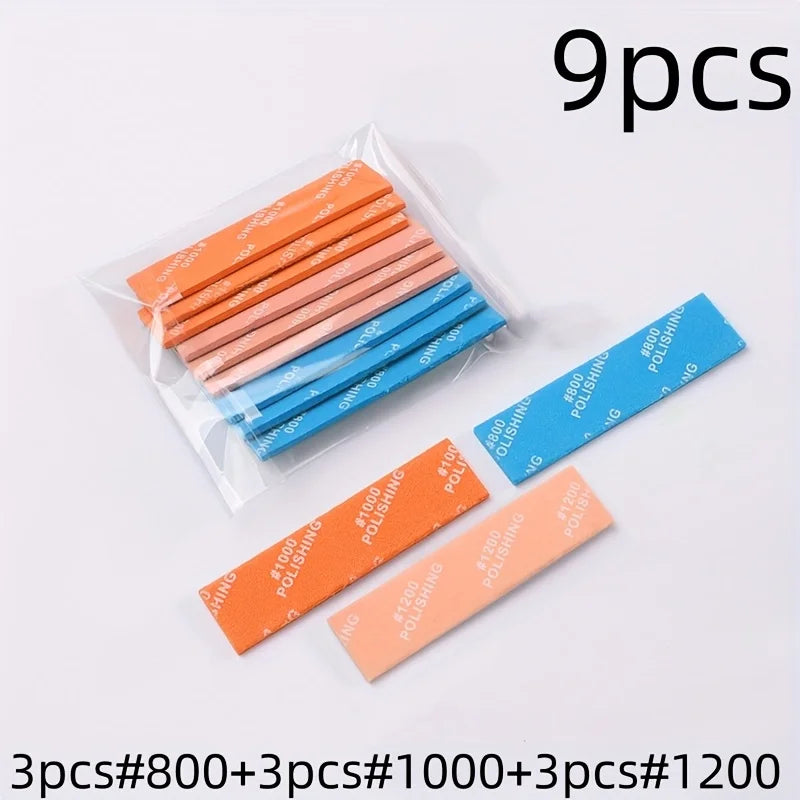 9-Piece Wet Dry Silicon Carbide Sandpaper Sponge Heavy Duty 400 2000