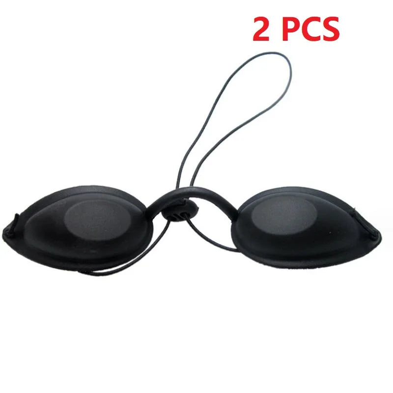 Laser Beauty Instrument, Eye Mask, Goggles, Photon Rejuvenation Eye Mask Sunbathing Sun Shading Thickened Silicone Cover Peaceful Pleasures Health and Wellness 2pcs BALCK