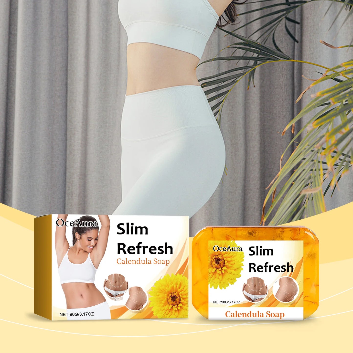 OCEAURA Calendula Soap Bar – Face & Body Cleanser, All Skin