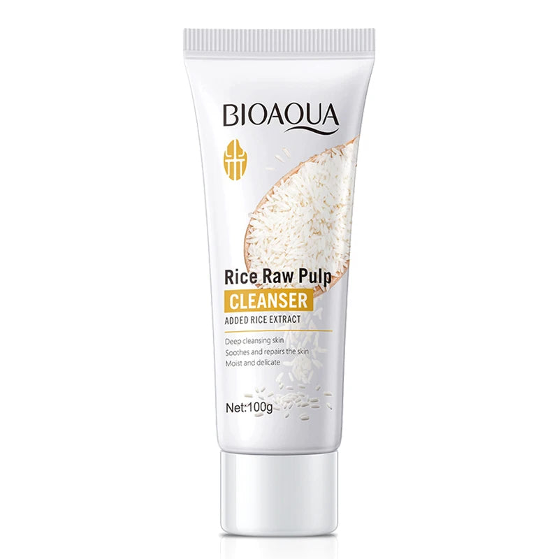BIOAQUA Rice Raw Pulp Facial Cleanser – Brightening Face Wash
