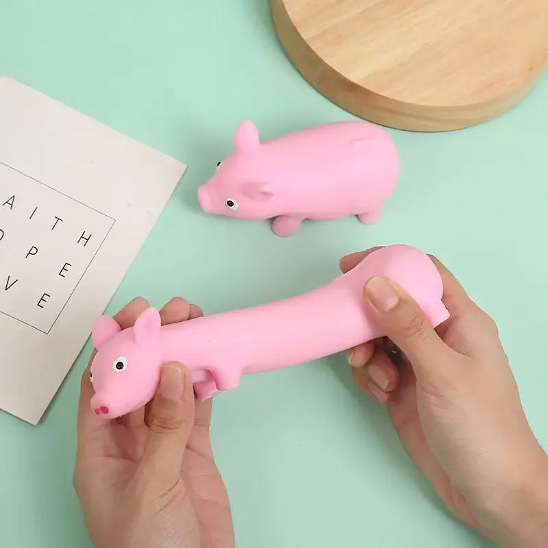 Kawaii Pink Pig Squishy Toy – Fidget Figurine & Party Favour