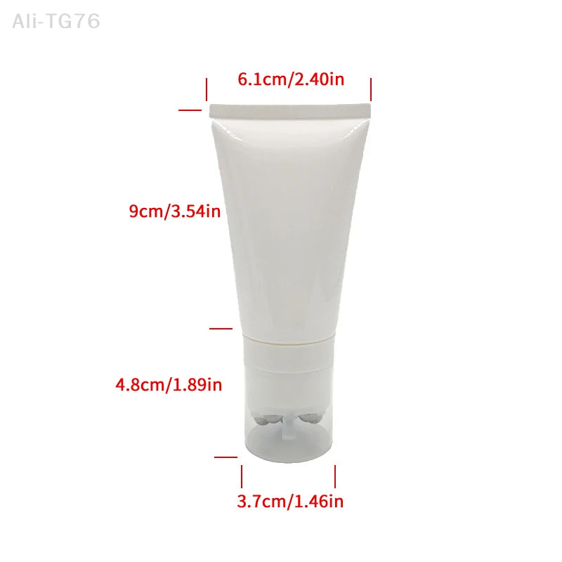 100g Lotion Tube with Steel Ball Massage Cap | Refillable