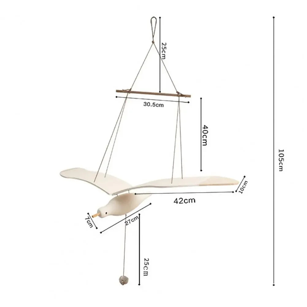 Wooden Seagull Wall Hanging Mobile | Nursery & Room Decor