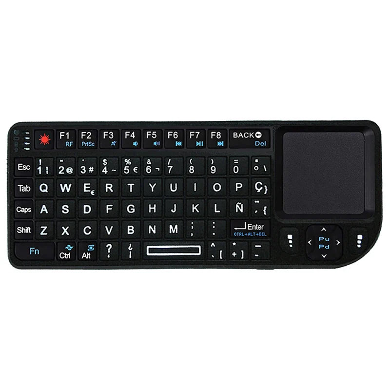 AyeBeau RGB Mini Wireless Keyboard Touchpad | French Spanish Russian