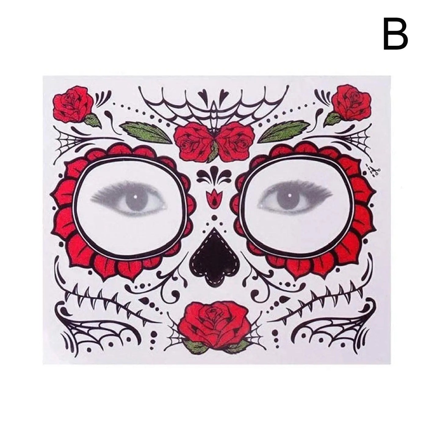 Halloween Skull Face Temporary Tattoo Stickers – Day of Dead