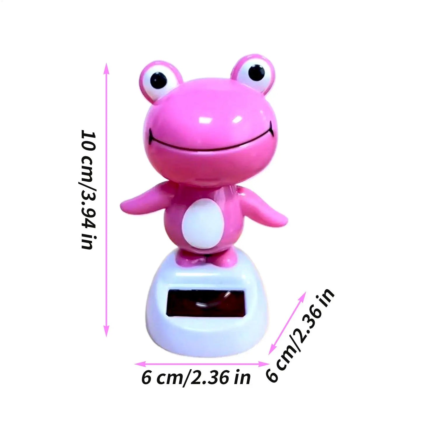 Solar Frog Car Dashboard Decoration – Bobbing Ornament for Auto