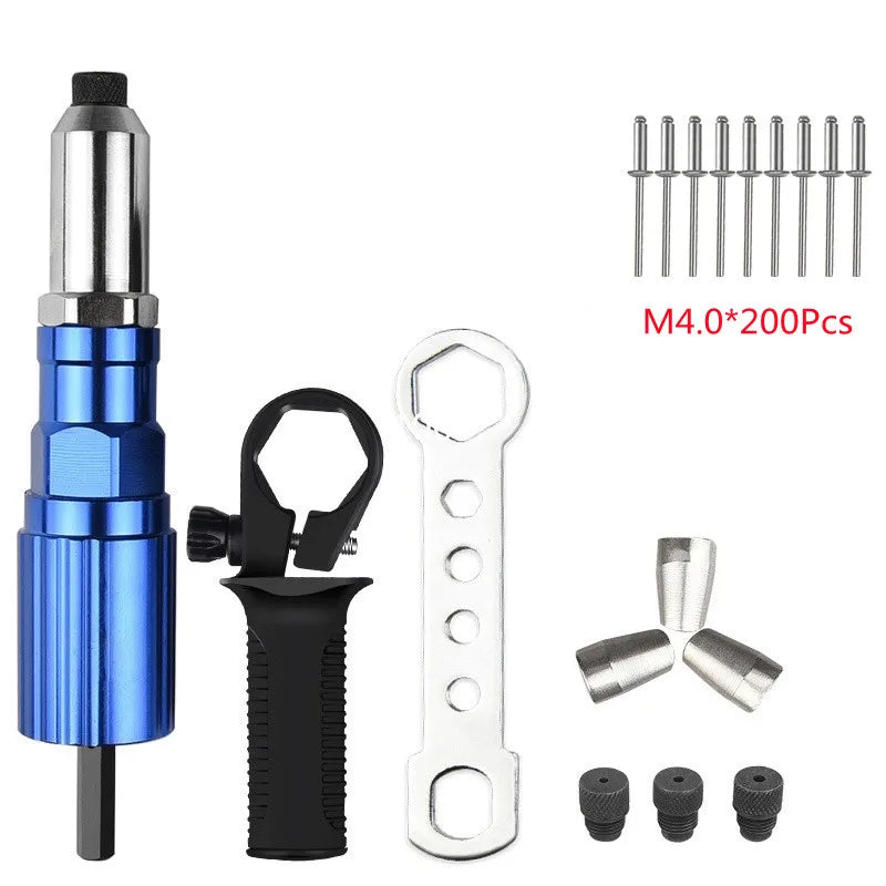 Electric Rivet Gun Drill Adapter 2.4–4.8mm | Cordless Riveting Tool Peaceful Pleasures Health and Wellness Set B