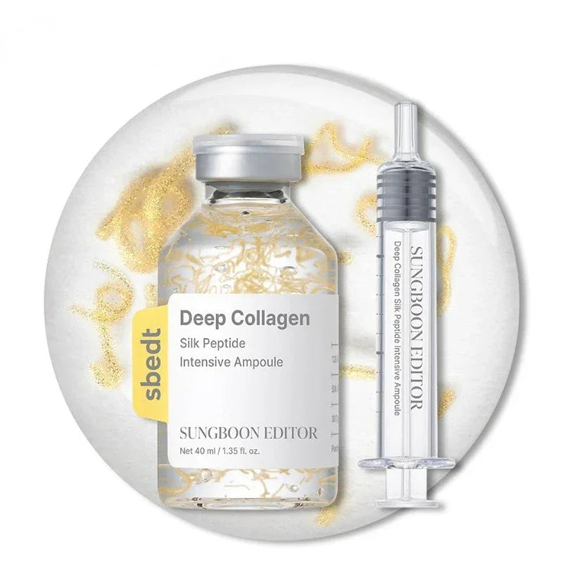 Korean Sbect Facial Skin Care Set - Collagen Silk Peptide Ampoule, Boosting Cream Serum, Retinol Capsule, Revitalizing, Brighten Peaceful Pleasures Health and Wellness Ampoule