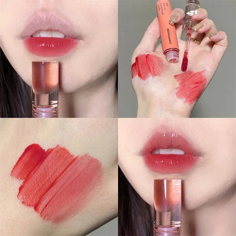 6-Color Mirror Lip Gloss | Waterproof Long-Lasting K-Beauty