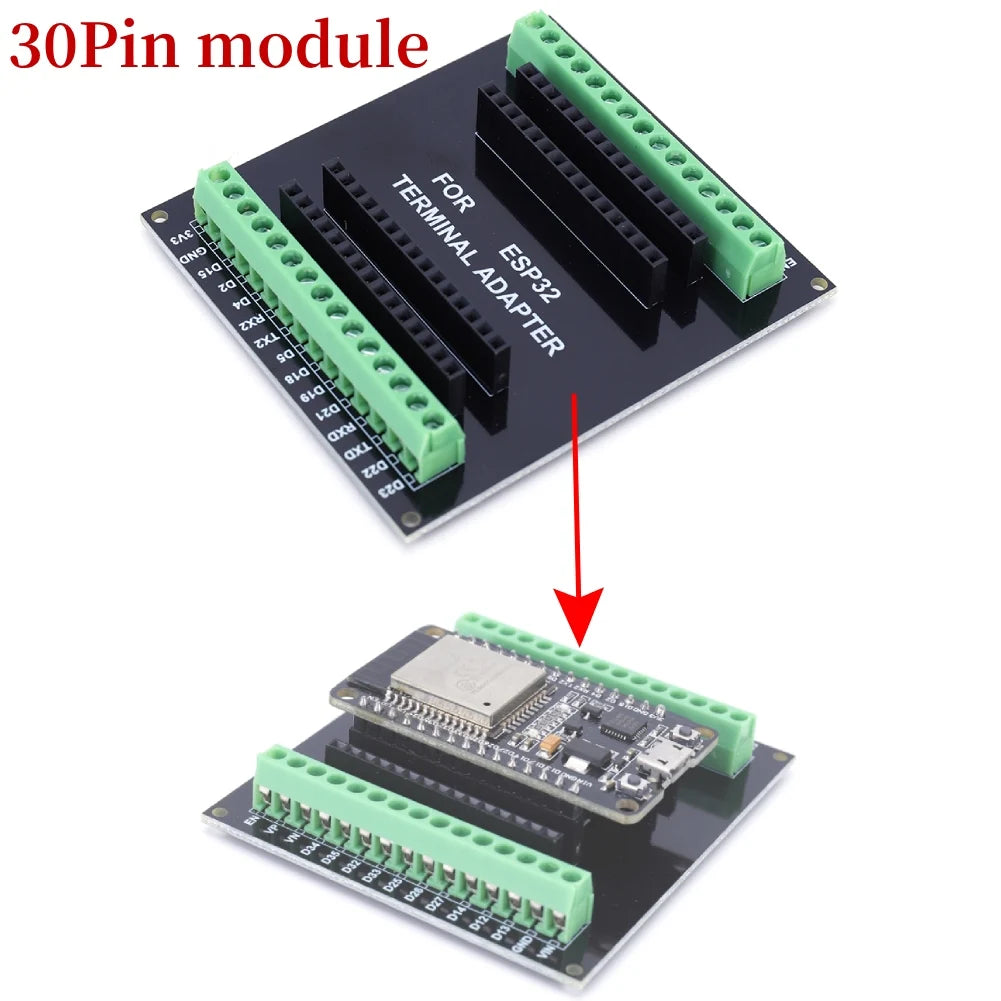 Esp32 Development Board Wireless WiFi Bluetooth module Ultra-Low Power Consumption Dual Core 30Pin 32S 32D 32 Peaceful Pleasures Health and Wellness Only Board