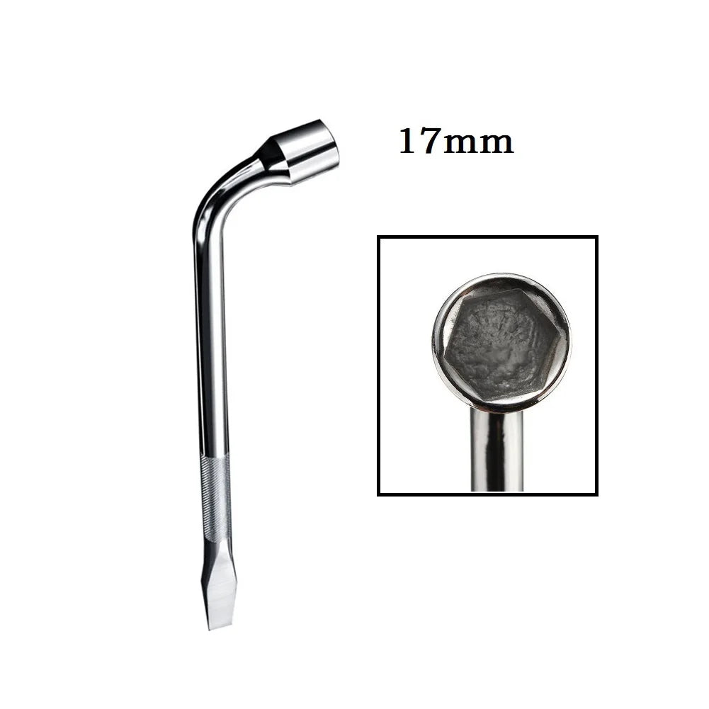 17/19/21mm L-Type Lug Nut Wrench | Heavy Duty Hex Socket Spanner