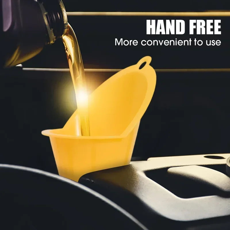 Long Stem Plastic Oil Funnel - Anti-Splash Design for Car & Motorcycle - Durable & Leak-Resistant Refueling Tool Peaceful Pleasures Health and Wellness