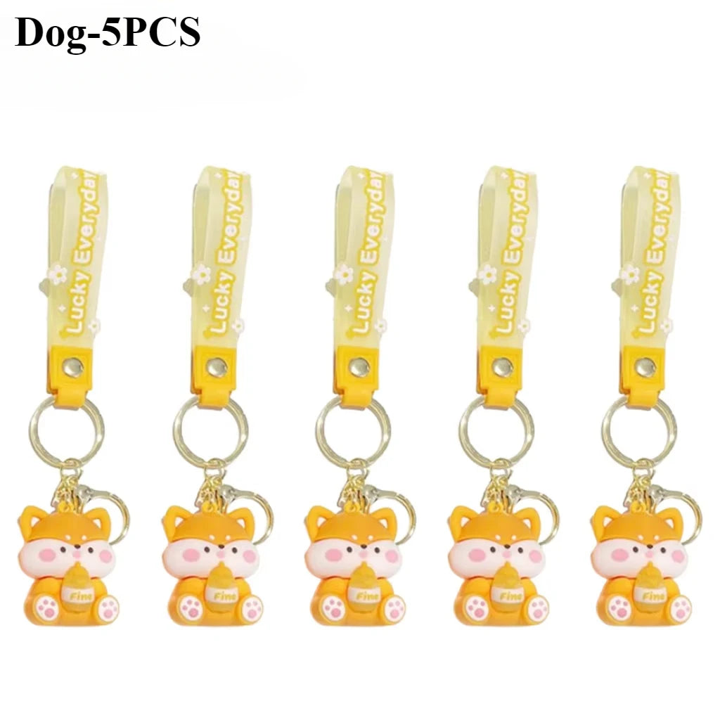 Luck Drinks PVC Cartoon Keychain | Cute Bag Charm & Gift