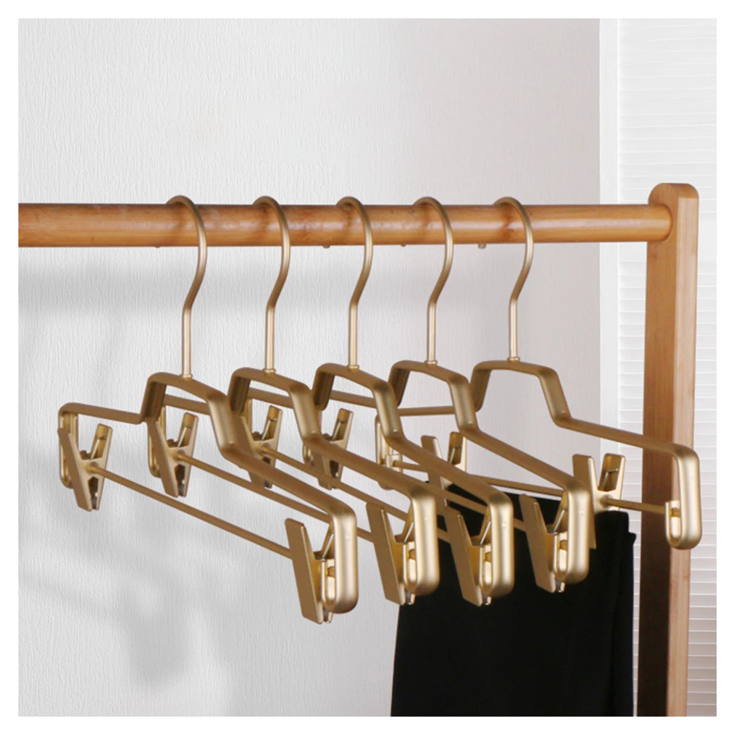 5PCS Aluminum Alloy Clothes Rack Hanging Clothes Rack Home Drying Rack Jacket Coat Hanger Thick Clothes Storage Racks Peaceful Pleasures Health and Wellness 5PCS 6 S