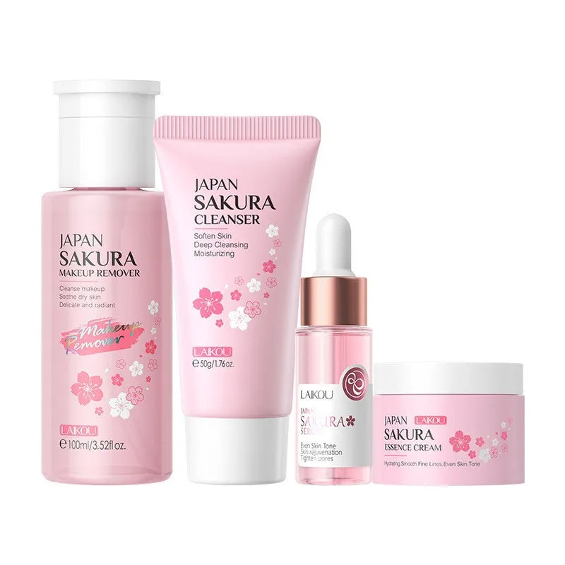 LAIKOU Sakura 7-Piece Skincare Set – Hydrate, Brighten & SPF 50