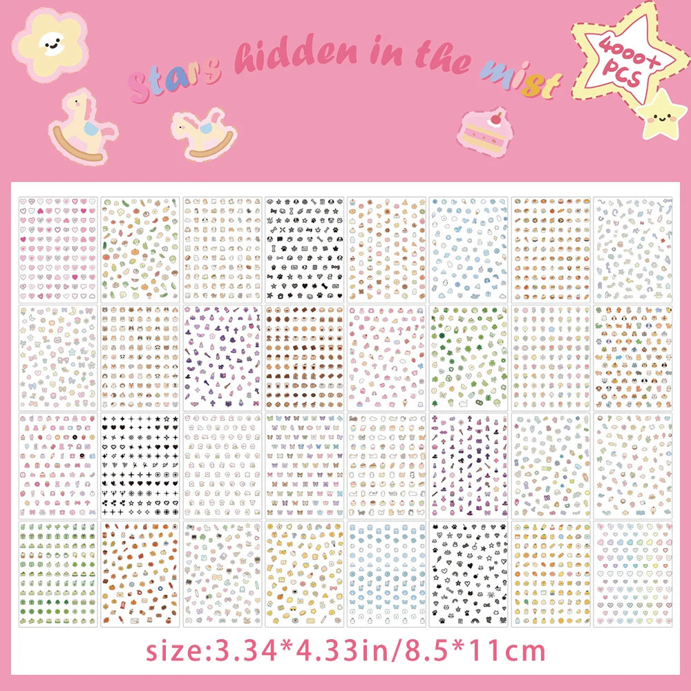 Mini Cut Film Sticker Book Cute Handbag Nail Stickers