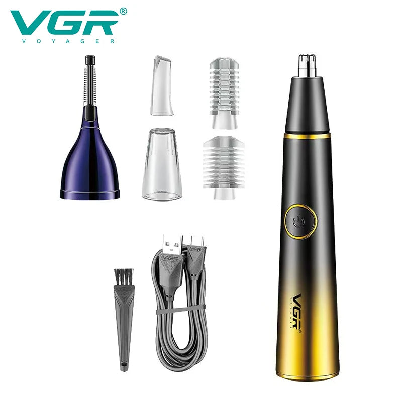 VGR 2-in-1 Mini Hair Trimmer, Private Area Hair Removal Device, Nose Hair Trimming Machine, Home Hair Removal Set V-627 Peaceful Pleasures Health and Wellness USB 1