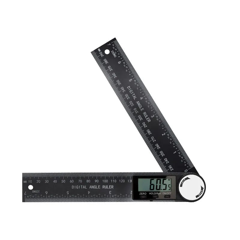 HOMEFISH 1 PC 2 in 1 Digital Angle Detector Scale Suitable for Woodworking Mutifunction Tools Measurement Tools High Accuracy Peaceful Pleasures Health and Wellness Black