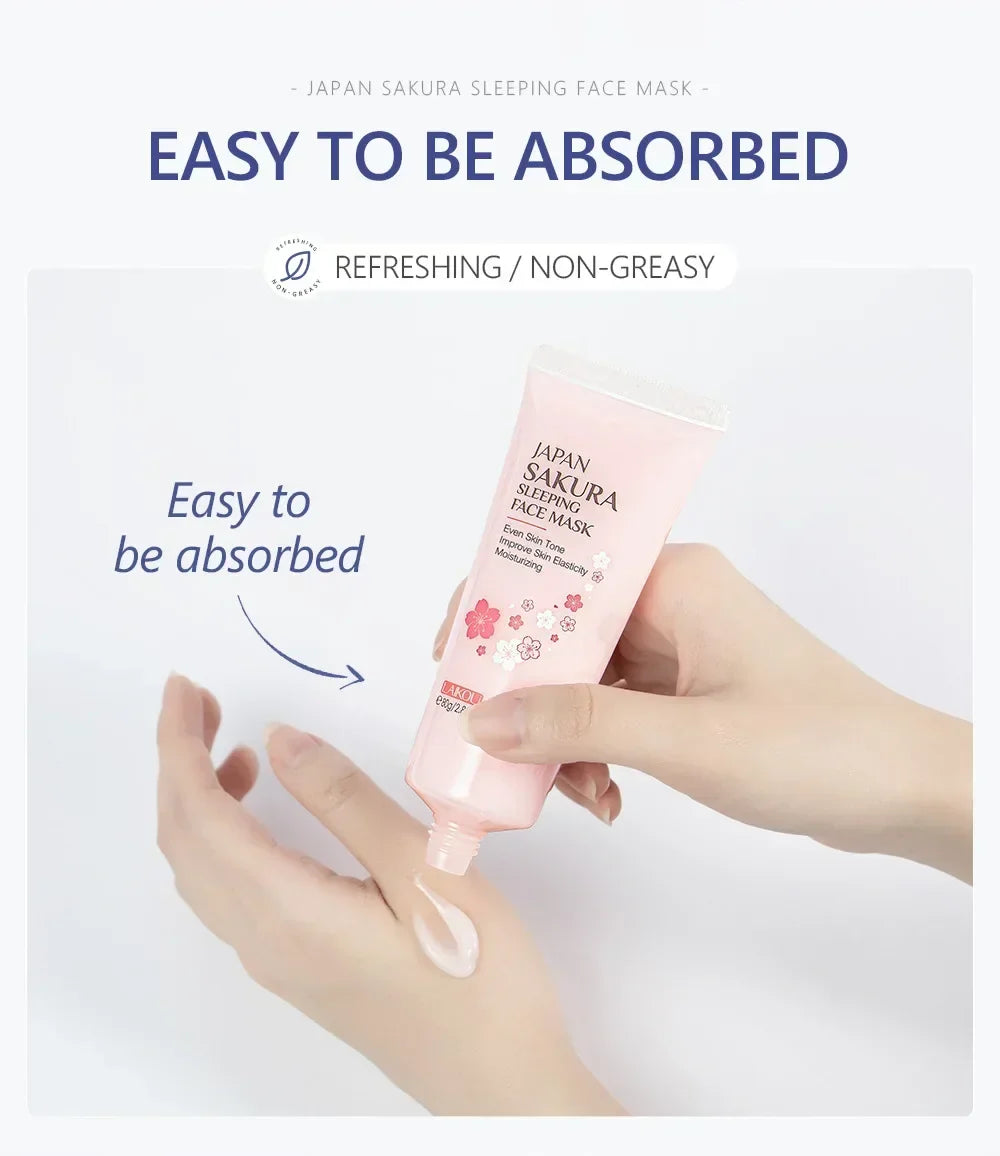 LAIKOU Sakura Sleeping Face Mask – Hydrating & Nourishing 80g