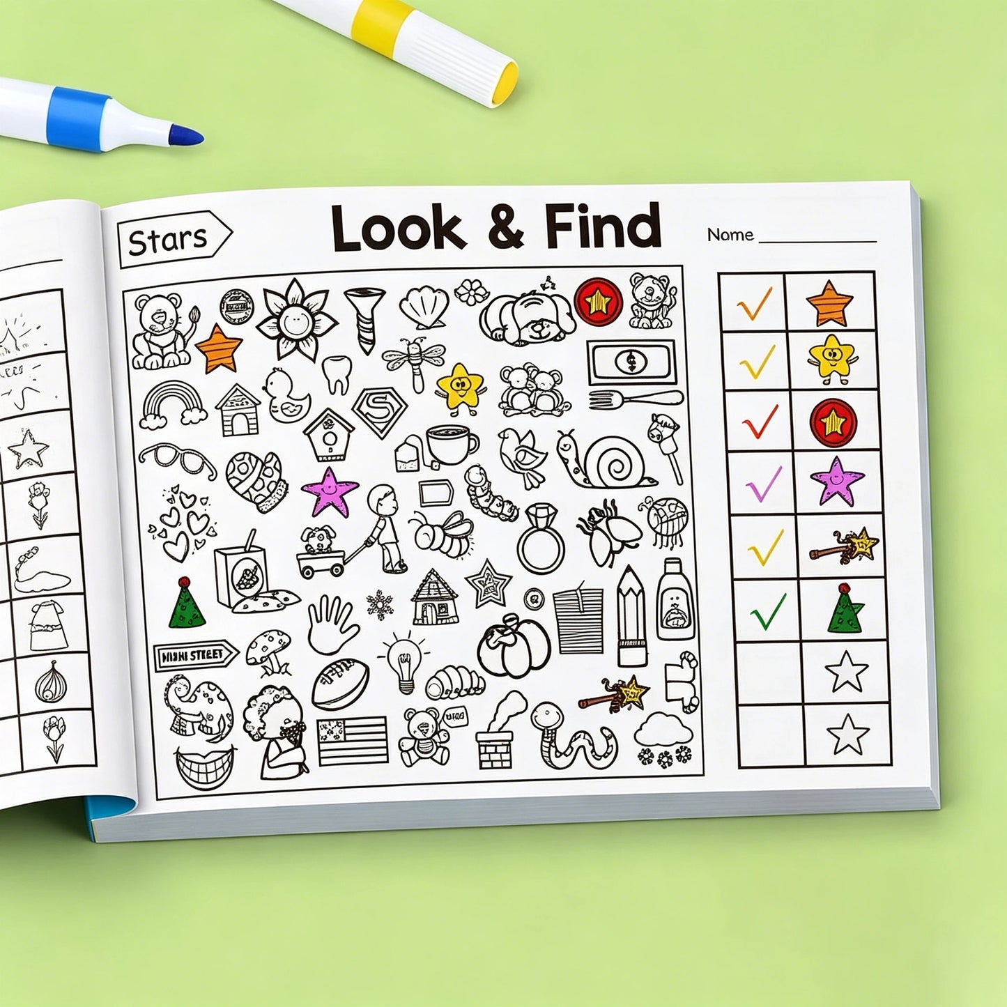 Children's Interactive Treasure Hunt Coloring Book Enhances