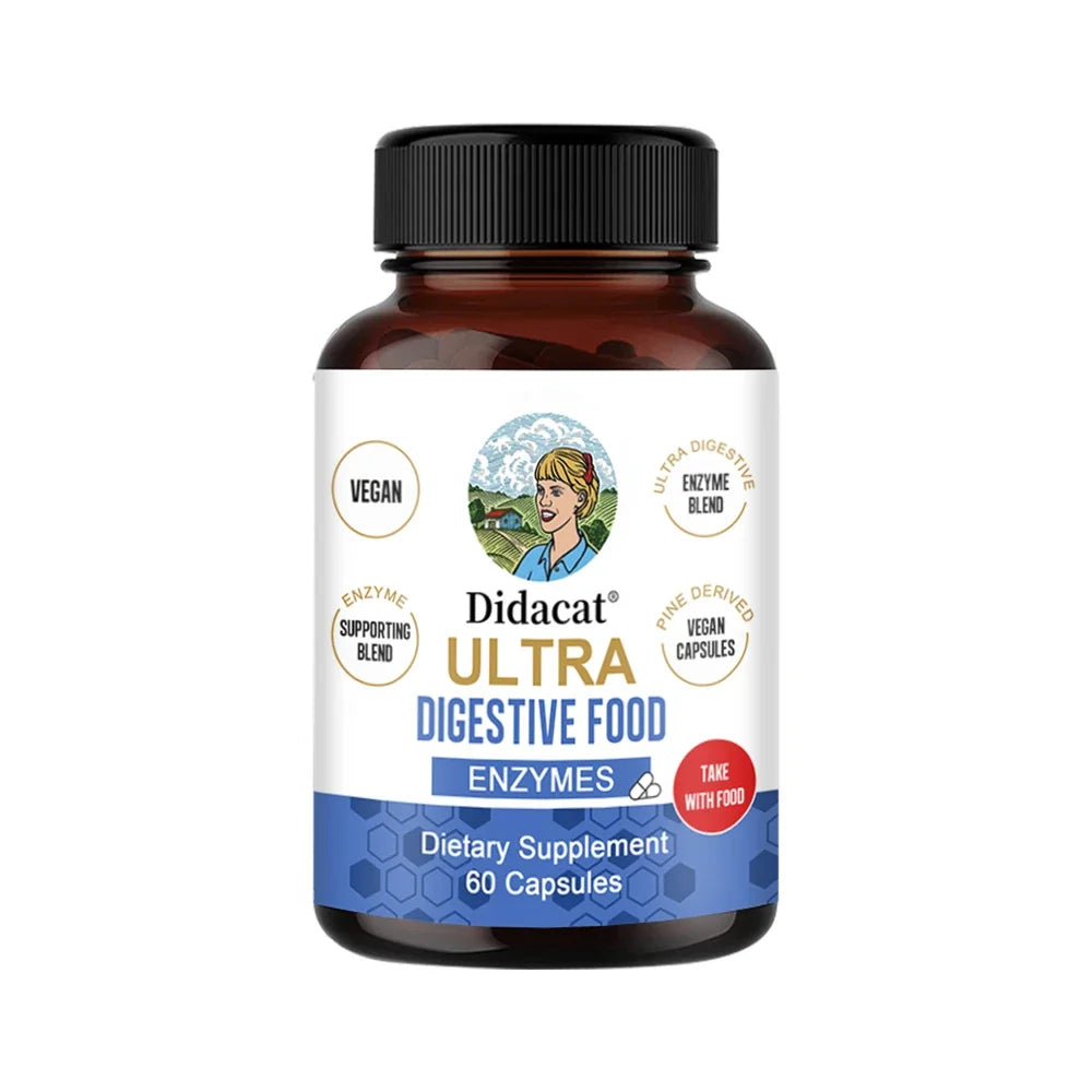 Super Digestive Enzyme - Intestinal Digestive Health Capsules Relieve Bloating and Flatulence and Promote Nutrient Absorption Peaceful Pleasures Health and Wellness 60 Count-1 bottle