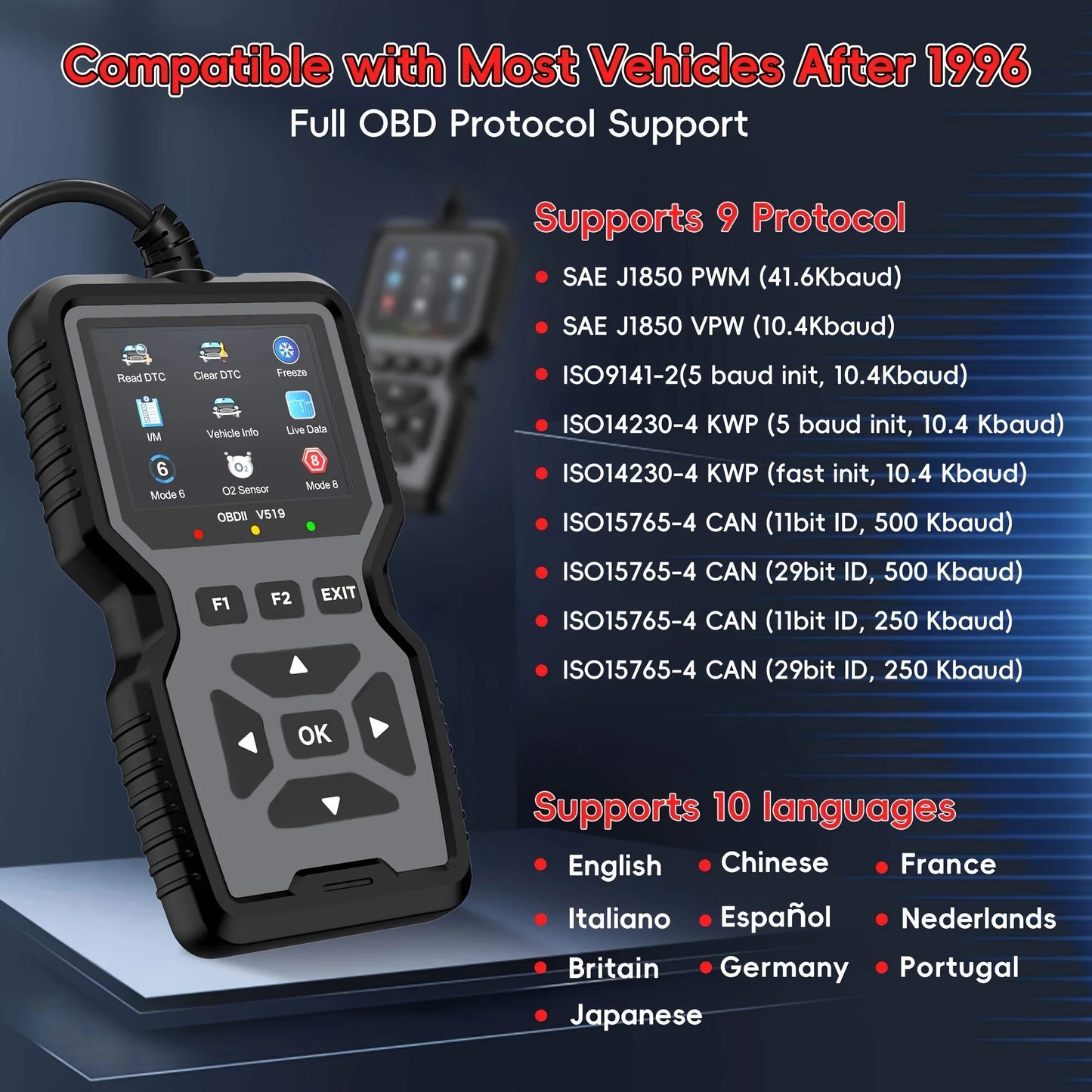 OBD2 Scanner – Engine Fault Code Reader & Reset Tool (1996+) Peaceful Pleasures Health and Wellness