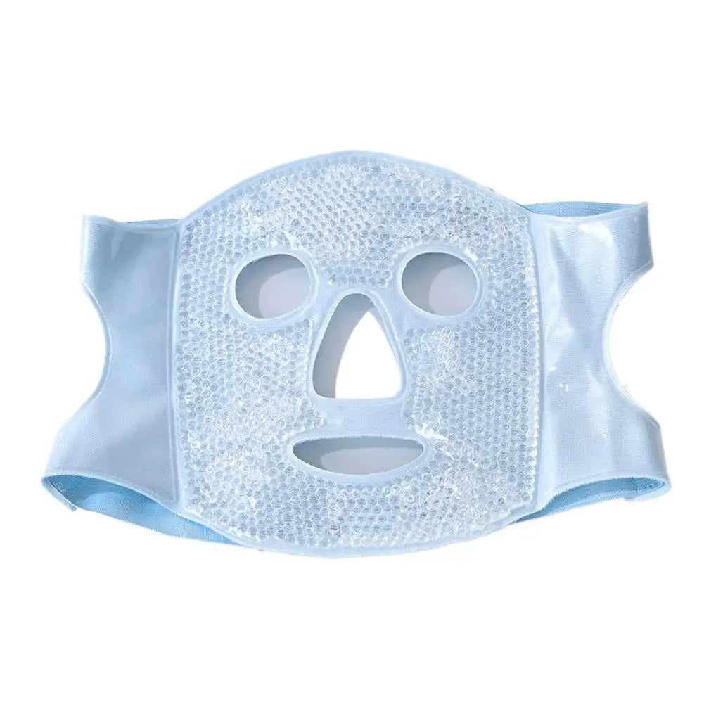 Reusable Ice Face Mask Eye Mask Hot Cold Therapy Gel Pack Post Surgery Recovery Full Face Cooling Super Soft Skin Care Peaceful Pleasures Health and Wellness A