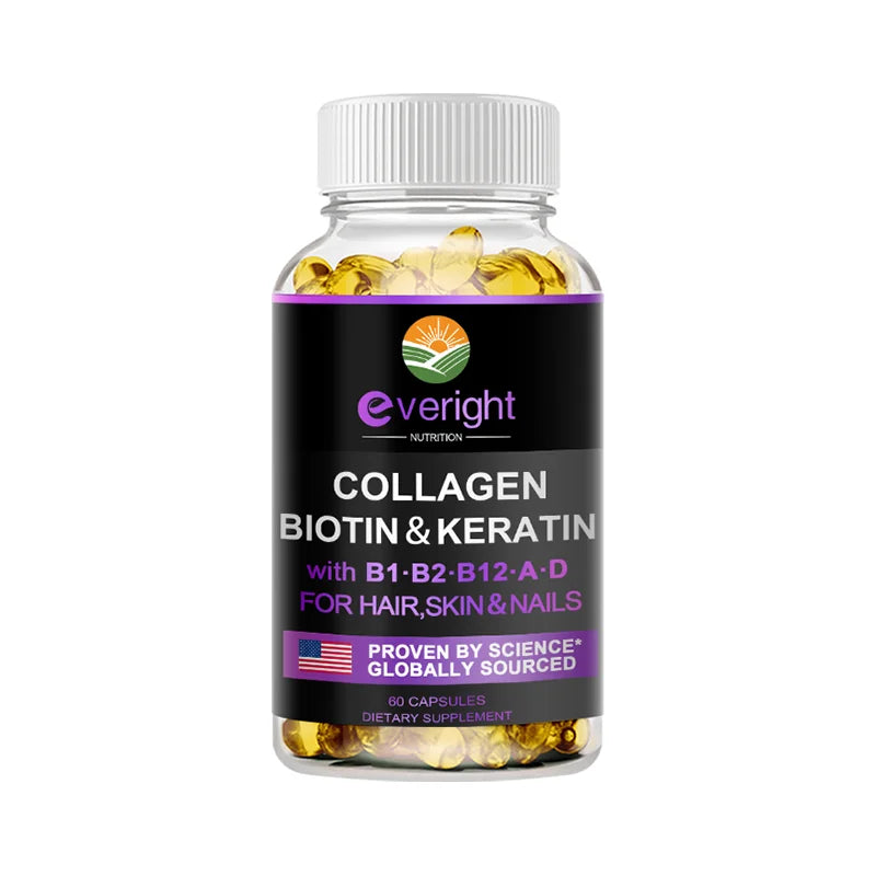 Biotin Collagen Keratin Hair Growth Supplement – Skin & Nails