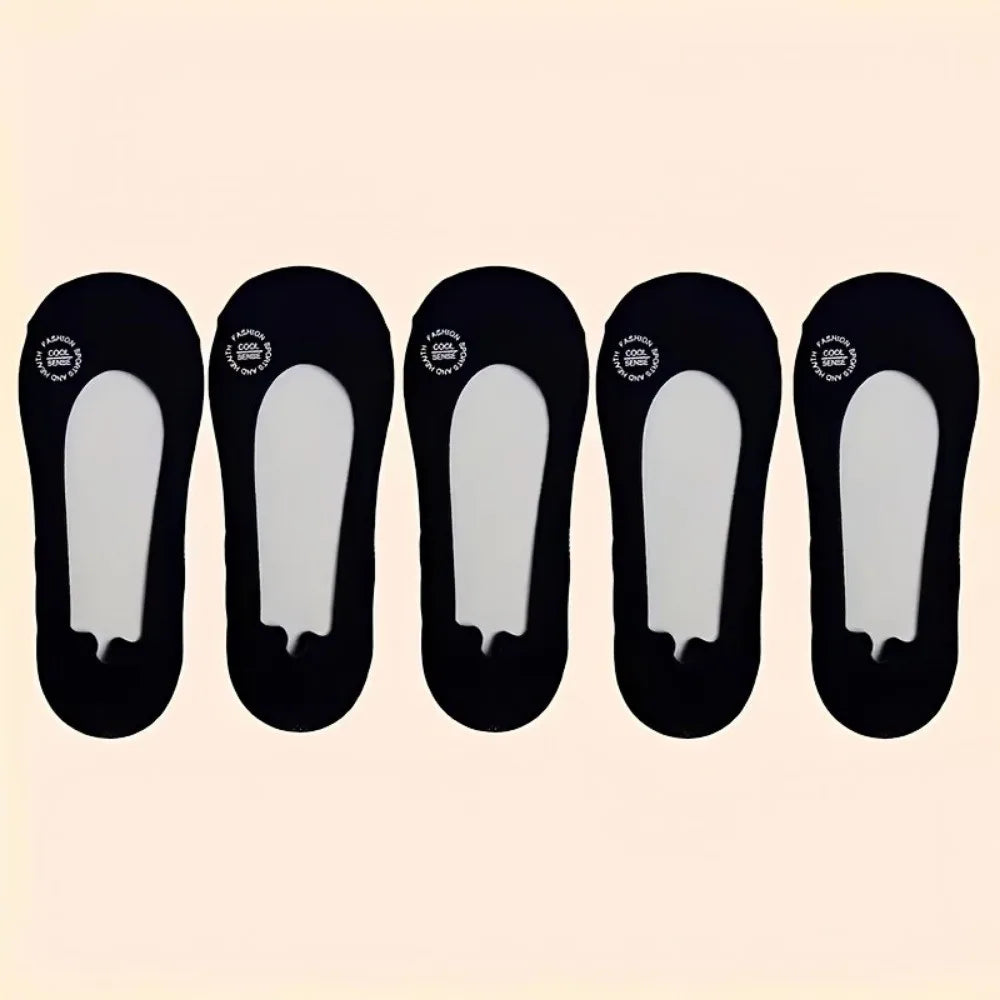 Women's Invisible No-Show Socks 5-Pack | Anti-Slip Mesh Boat