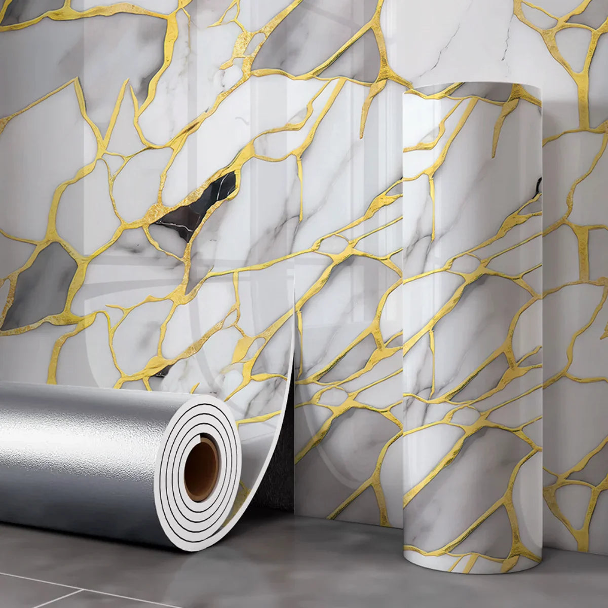 Marble Self-Adhesive Wallpaper – Gilded Luxury Wall Sticker Roll