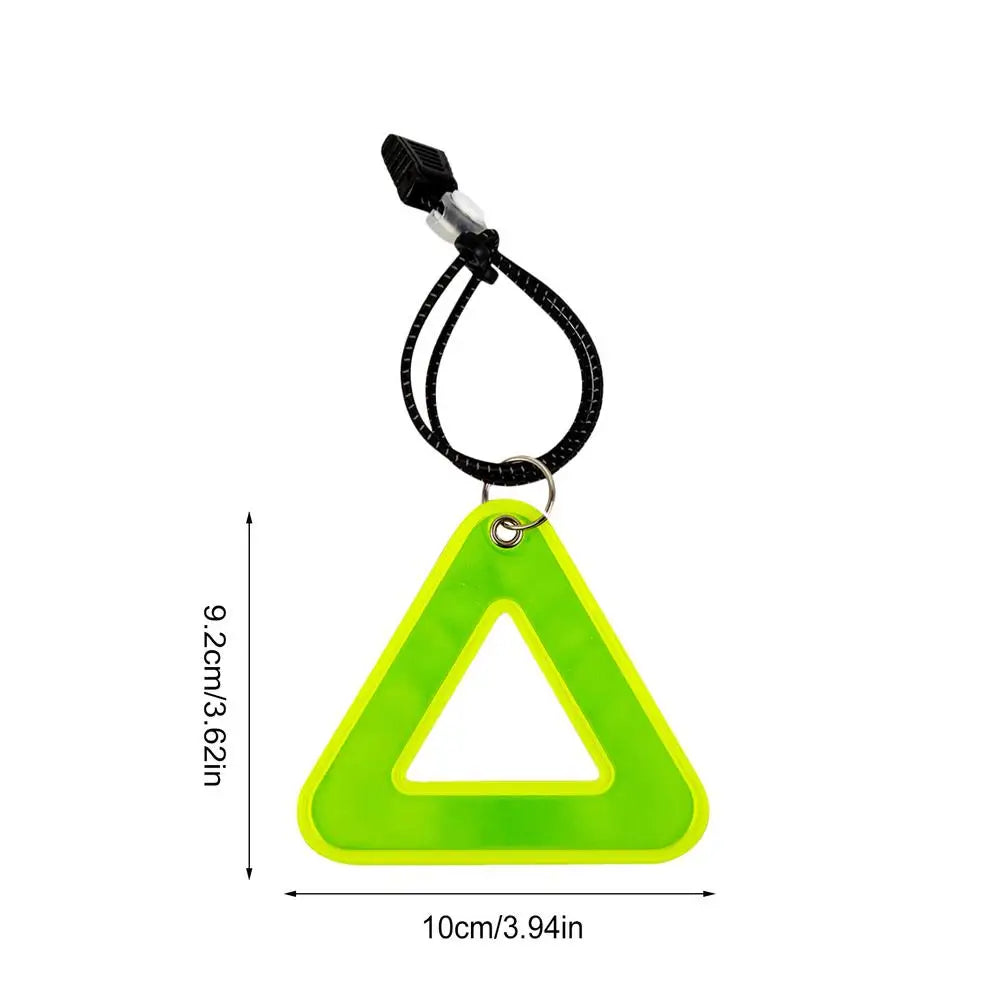 Reflective Triangle Bike Safety Pendant – Night Visibility Tag
