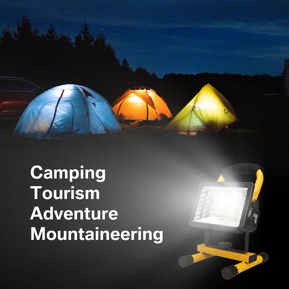 60W Rechargeable LED Work Light IP65 Waterproof Portable Flood