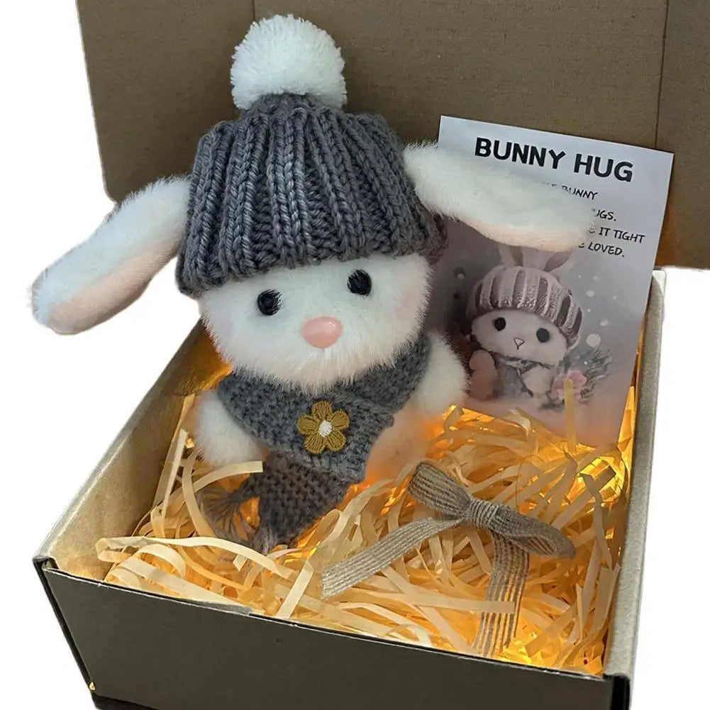 Plush Mini Bunny Gift Set | LED Strip & Hug Card Included