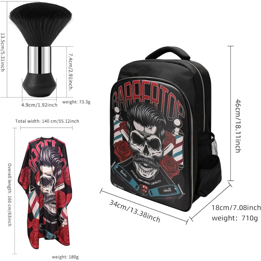 3-Piece Multi-Functional Tool Kit Storage Bag - Versatile Backpack for Hairdressing Tools, Ideal for On-the-Go Barbers Peaceful Pleasures Health and Wellness