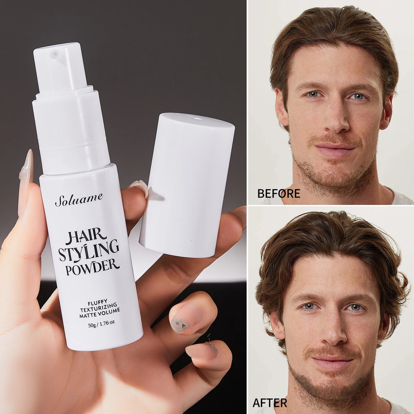 Hair Styling Powder for Men with Volumizing Texture